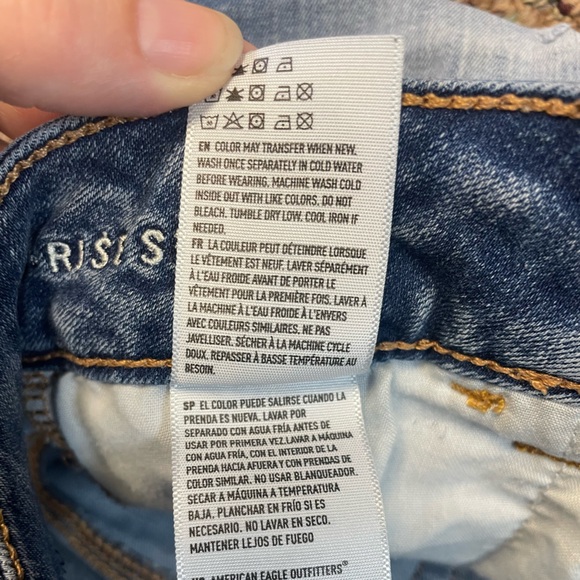 American Eagle Hi-Rise Shortie Jean Shorts, Size 0 - Picture 4 of 5